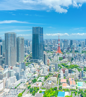 緑と都市が共生する街並み